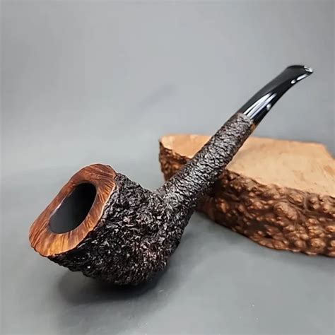 Castello Sea Rock Briar Kkk Rusticated Estate Briar Pipe Italian