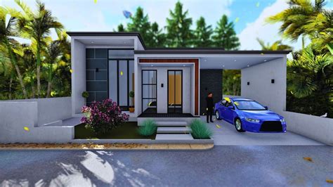 Simple House Design Idea 3 Bedroom House 9m X 12m With Floor Plan Youtube