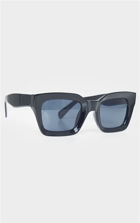 Black Square Frame Oversized Sunglasses Accessories Prettylittlething Aus