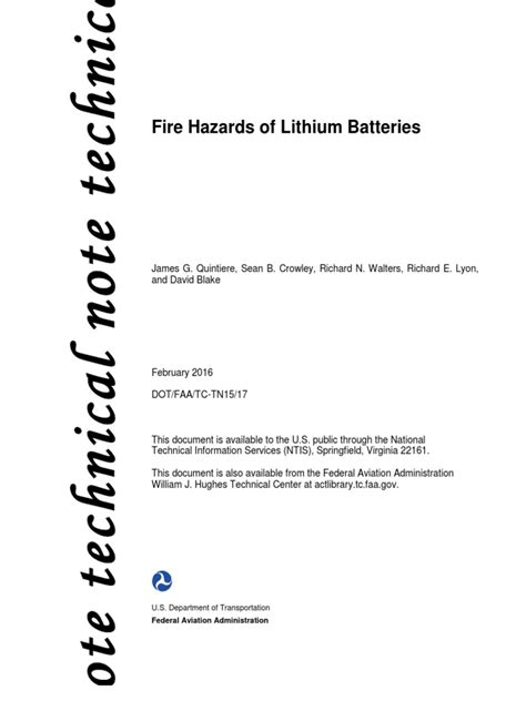 Fire Hazards of Lithium Batteries | PDF | Lithium Ion Battery ...