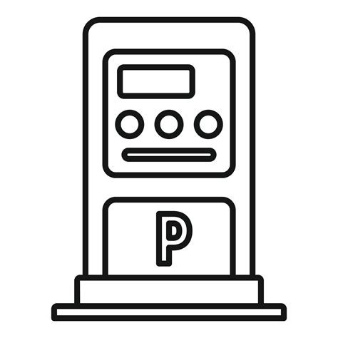 Parking Payment Kiosk Icon Outline Style 14550152 Vector Art At Vecteezy