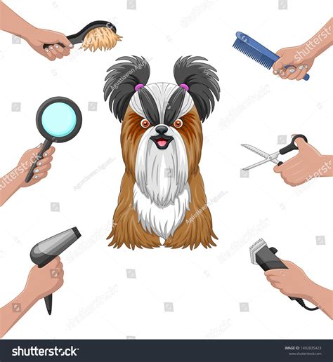 Dog Grooming Collection Set Cartoon Stock Vector (Royalty Free ...