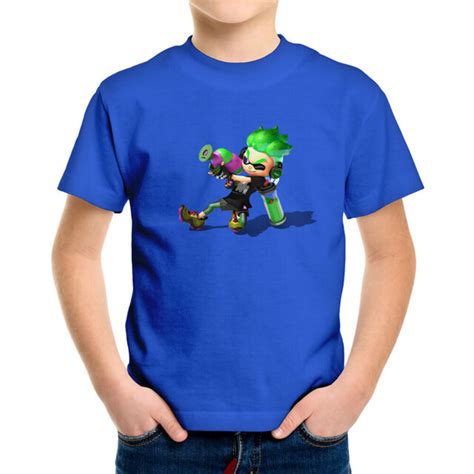 Nintendo Splatoon 2 Green Inkling Boy Ink Gun Game Unisex Kids Youth T