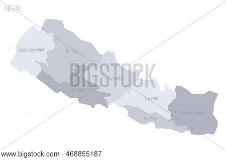 Nepal Political Map Vector & Photo (Free Trial) | Bigstock