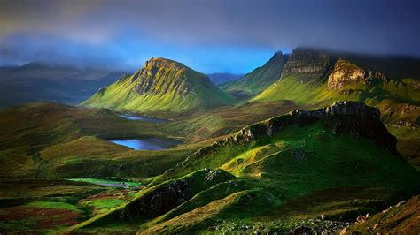 sunlight, scotland, fairy pools, skye, mountain, grassland, highland ...