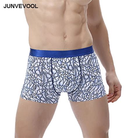 Special Line Underwear Men Soft Boxer Shorts Sexy Elastic U Convex