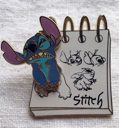 2008 Disney Pin Stitch Jumping Off Sketch Pad Lilo And Stitch