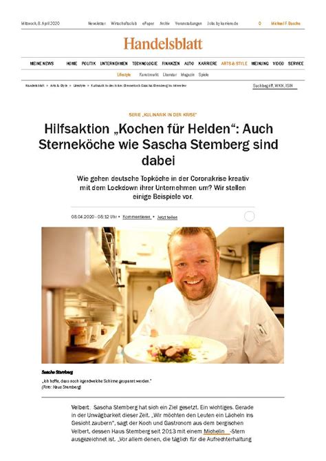 Kochen für Helden mit dem Haus Stemberg Haus Stemberg