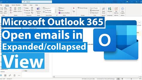 Open Outlook Emails In Expanded Collapsed View Mode Outlook