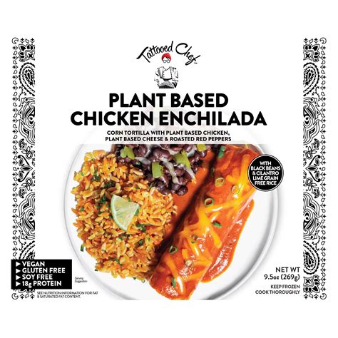 Tattooed Chef Plant Based Chicken Enchilada Shop Entrees Sides At H E B