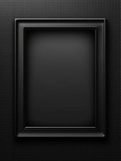 Premium Photo | A black frame with a square frame on a black background.