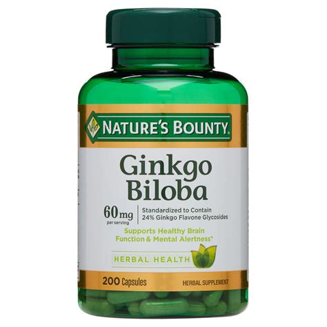 Buy Nature S Bounty Ginkgo Biloba Capsules 60 Mg 200 Ct Online At