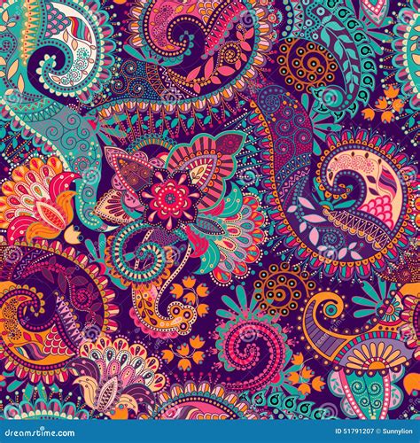 Indian Paisley Design Wallpaper