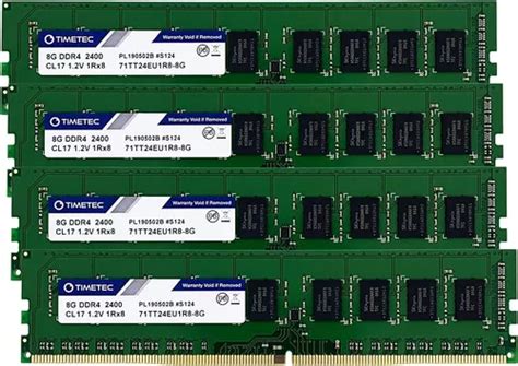 Ram Timetec Hynix Ic 32 Gb Kit 4x8gb Ddr4 2400mhz C Ab Meses