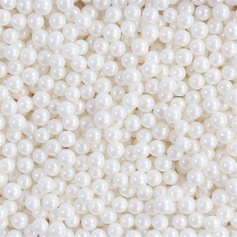 Confeito Sugar Beads Perolizados Branco 4mm 100g Festas Da 25 Festas Da 25