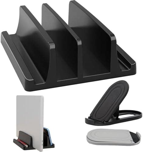 Vertical Laptop Stand Slots In Adjustable Laptop Holder For Desk