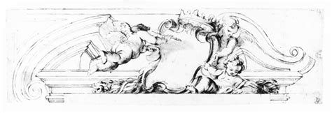 Anonymous Italian Piedmontese 18th Century Design For A Pediment