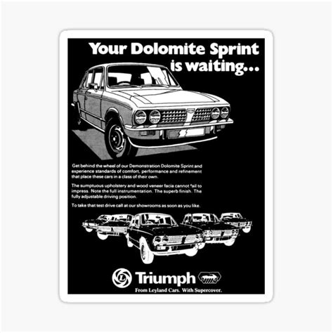 Triumph Dolomite Sprint Sticker For Sale By Throwbackm2 Redbubble