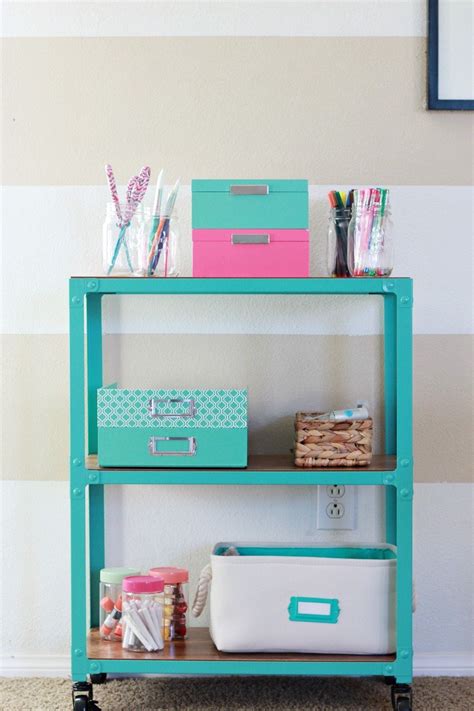 Organized Craft Cart - A Thoughtful Place