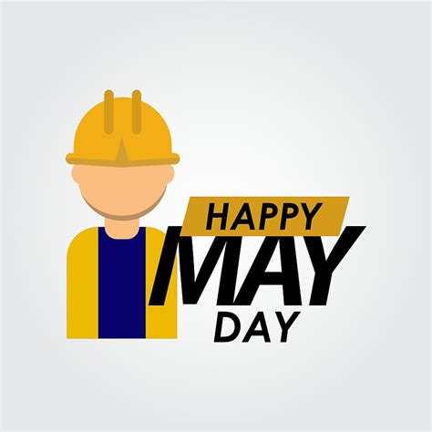 Happy May Day Logo Vector Template Design Illustration Vector