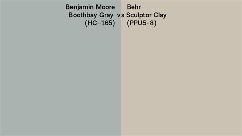 Benjamin Moore Boothbay Gray HC 165 Vs Behr Sculptor Clay PPU5 8