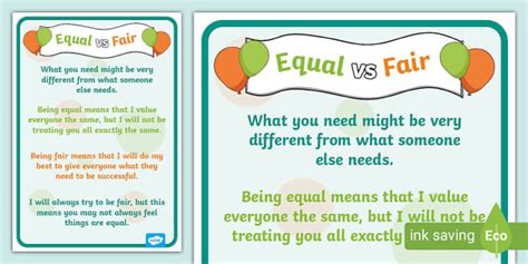 Fair Verse Equal Display Poster Teacher Made Twinkl