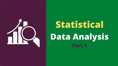 Statistical Data Analysis For Beginners Part 1 Youtube