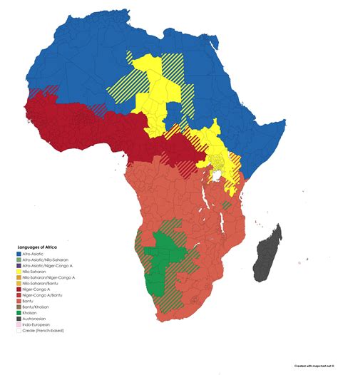 Map of African Language Families : r/LinguisticMaps