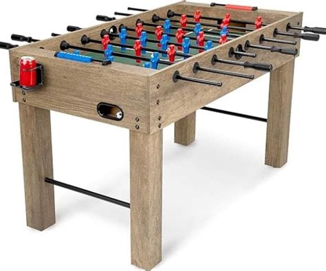 GoSports 54 Inch Full Size Foosball Table - Includes 4 Balls and 2 Cup Holders – Black, Oak, or ...