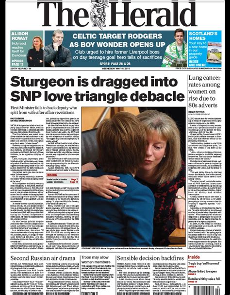 Scotland S Papers SNP Sex Claims And Women At Troon BBC News