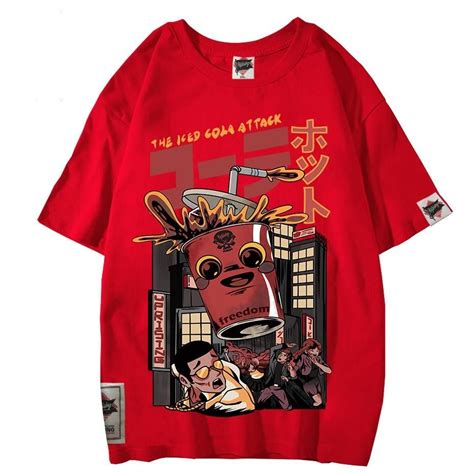 Japanese Harajuku Cartoon Cola Demonization Monster T Shirt