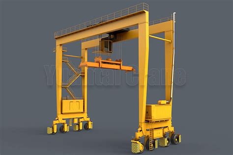 Rubber Tired Gantry RTG Crane For Container Handling Yuantai Crane