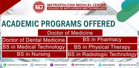 About Us Metropolitan Medical Center College Of Arts Science And