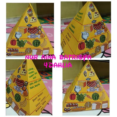 Piramid Makanan 3d Food Pyramid Model Making Diy Science Project 3d Howtofunda Food Pyramid