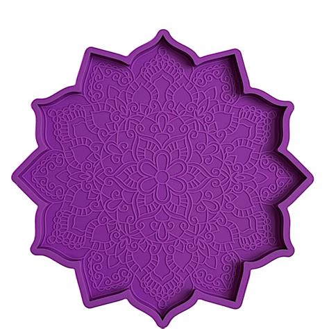 Flower Pattern Large Coaster Mold Buy Craft Molds At Resin Obsession