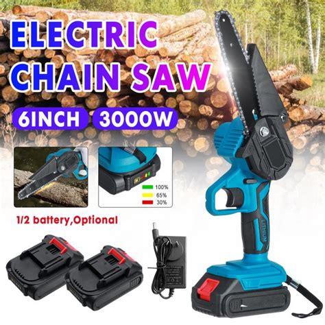 Shishimini Cordless One Hand Electric Chain Saw W With Battery