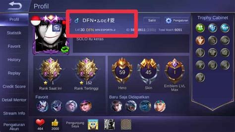 Nama Keren Mobile Legends Ala Pro Player Yang Belum Pernah Digunakan