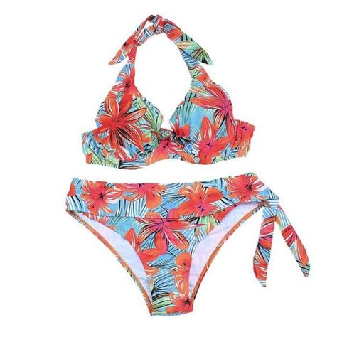 Maillot De Bain Femmes Imprimer Sexy Push Up Soutien Gorge Rembourr Beach Bikini Set Beachwear