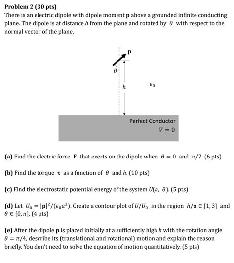 Problem Pts There Is An Electric Dipole With Chegg