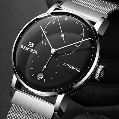 Switzerland Binger Men Watch Luxury Brand Automatic Mechanical Mens