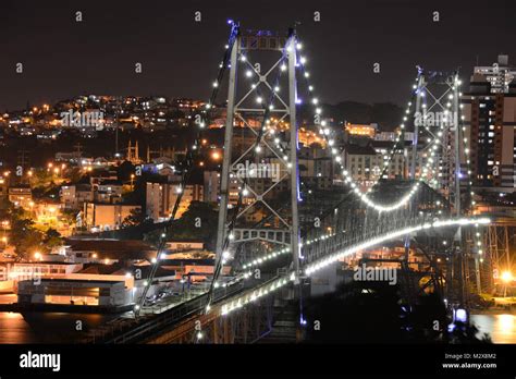 Florianopolis at night, view of bridge, Brazil Stock Photo - Alamy