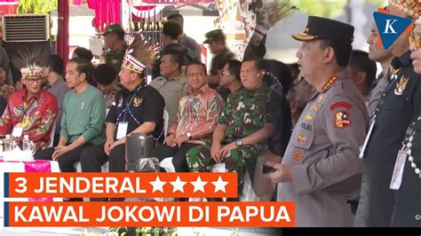 Hadiri Papua Street Carnival Jokowi Dikawal Tiga Jenderal Bintang