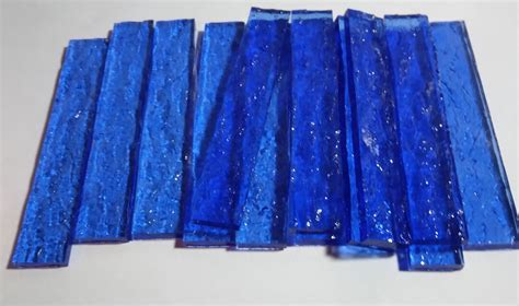 Medium Blue Granite Stained Glass Border Strips 3x1 2x 4mm 20 Pieces Etsy