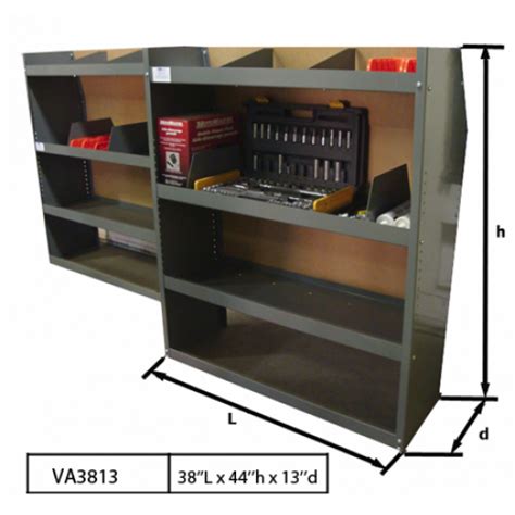 Set Of 2 Ford Transit Connect Shelving 38 Lx44 Hx13 D