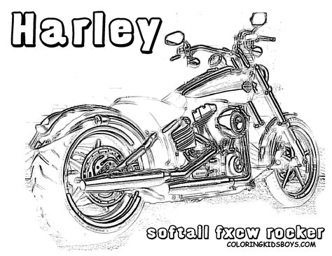 Harley Davidson Motorcycle Coloring Page Free Printable Coloring Pages ...