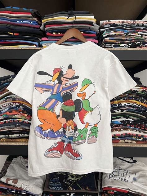 Vintage Vintage 90s Disney Mickey Mouse Donald Duck Goofy White Tee