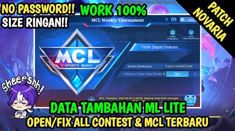 Data Open All Contest Arena Mcl Terbaru Patch Novaria Data Tambahan