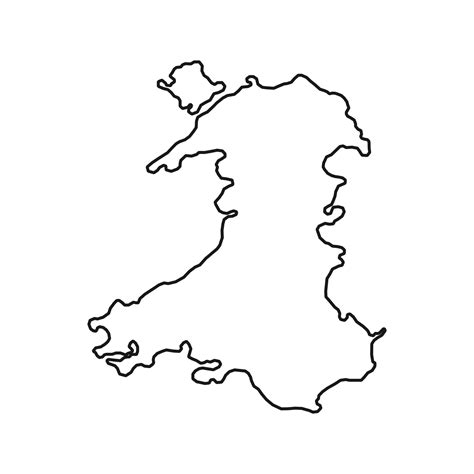 Wales Uk Region Map Vector Illustration Vector Art At Vecteezy