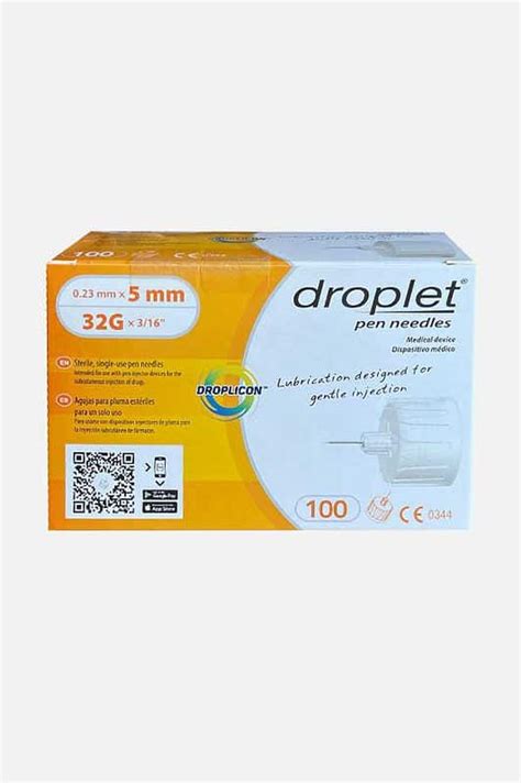 Droplet Insulin Pen Needles 100ct Diabetic Outlet