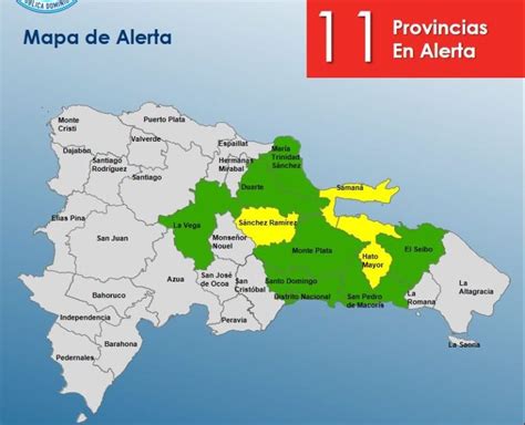 Coe Aumenta A 11 Las Provincias En Alerta Por Lluvias En Once Provincias